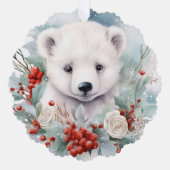 Baby Polar Beer Cub Gift Label Ornament Kaart (Voorkant)