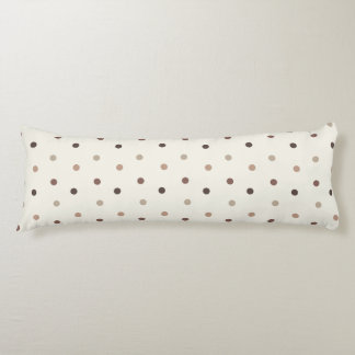 Baby polka dot patroon in bruine tinten lichaamskussen