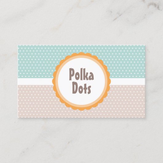 Baby Polka Dots Visitekaartje (Voorkant)