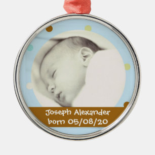 Baby polka stip aangepast ornament foto