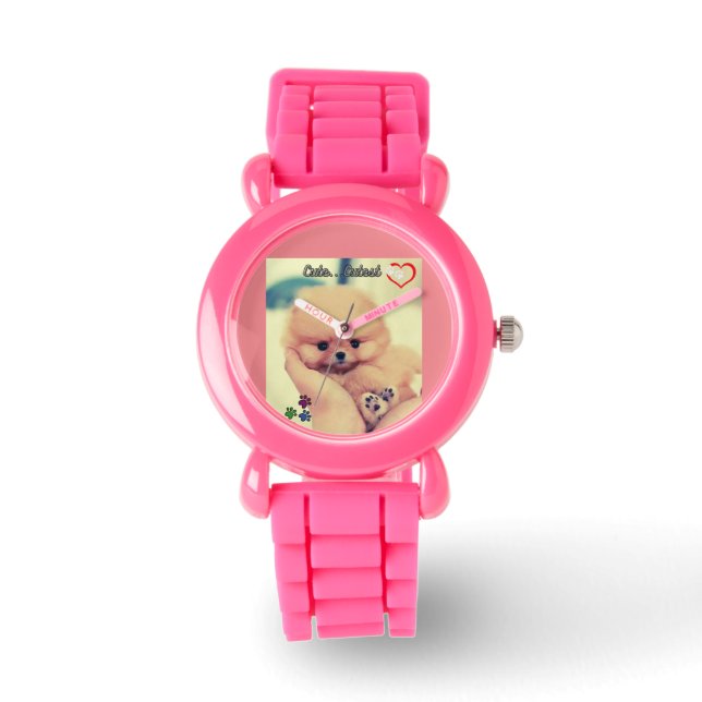 Baby Pommeren Horloge (Voorkant)