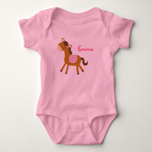 Baby Pony Horse gepersonaliseerd Baby Creeper T-sh Romper