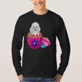 Baby Poodle Hatching From Easter Egg Easter Day T-shirt (Voorkant)