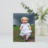 Baby-pop loopt van Storm Briefkaart (Staand voorkant)