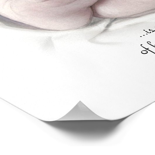 Baby potloodschets, Levensinspirerend gezegde Poster (Hoek)