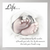 Baby potloodschets, Levensinspirerend gezegde Poster (Voorkant)