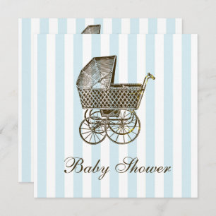  BABY PRAM   BABY SHOWER KAART