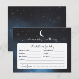 Baby Predication Sterrennacht Baby shower Game Car Kaart