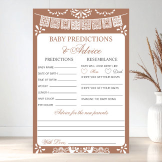 Baby Predictions and Advice Fiesta Baby Shower