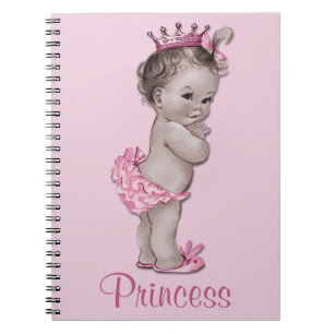 Baby Princess Pink gepersonaliseerd Notitieboek