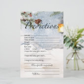 Baby pronostics carte conseil baby shower à feuill (Debout devant)