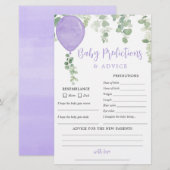 Baby pronostics carte conseil baudrier violet fill (Devant / Derrière)