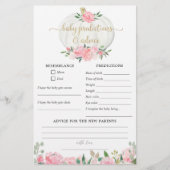 Baby pronostics carte conseil chute fille citrouil (Devant)