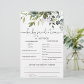 Baby pronostics carte de conseil genre neutre simp (Debout devant)