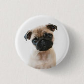 Baby Pug Portrait Ronde Button 3,2 Cm (Voorkant)