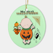 Baby Pumpkin Mijn eerste Halloween Round Ornament (Links)