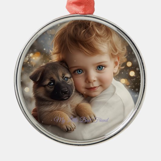 Baby & Puppy Christmas Magic Ornament (Voorkant)