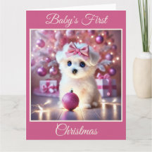Baby Puppy's eerste kerst (roze)