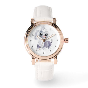 Baby Puppyshorloge Cadeau - Schilderij Horloge