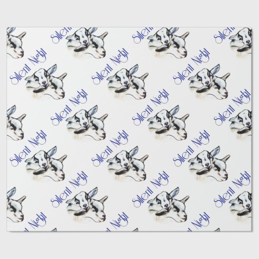 Baby Pygmy Goats Silent Night Kerst Wrapping Cadeaupapier (Zoom)