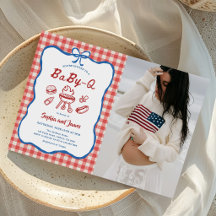 Baby Q achtertuin BBQ 4 juli baby shower foto
