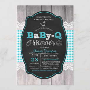 Baby Q Baby shower BBQ Uitnodiging