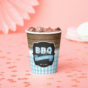 Baby Q Baby shower Cup - Baby Blue Papieren Bekers