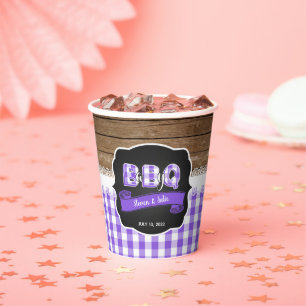 Baby Q Baby shower Cup - Paars Papieren Bekers