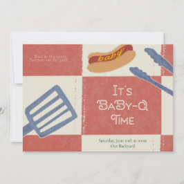 Baby-Q Baby shower Uitnodiging