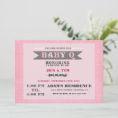 baby Q Baby shower Uitnodiging (Staand voorkant)