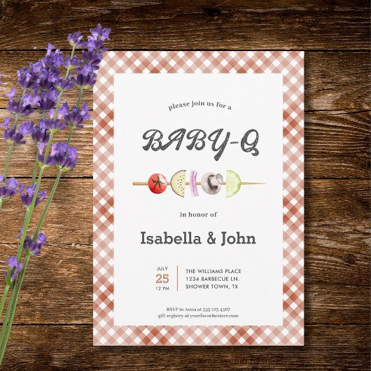 Baby Q Barbecue Baby Shower Invitation