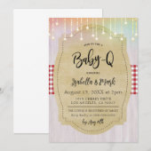 Baby-Q Barbecue Baby shower Kaart (Voorkant / Achterkant)