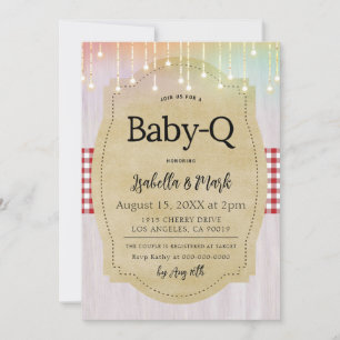 Baby-Q Barbecue Baby Shower Kaart