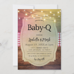 Baby-Q Barbecue Baby shower Kaart