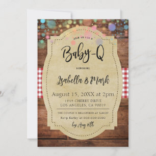 Baby-Q Barbecue Baby shower Kaart