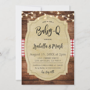 Baby-Q Barbecue Baby shower Kaart