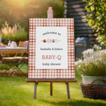 Baby Q Barbecue Baby shower Welkomstbord