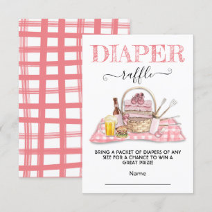 Baby Q Barbecue Douche Roze Luier Raffle kaart