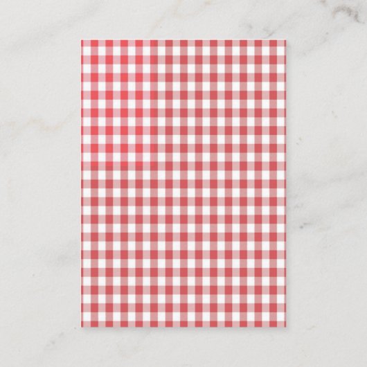 Baby-Q barbecue Koppels Luier Raffle kaart (Achterkant)