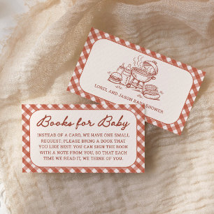 Baby Q BBQ Baby Shower Boeken Voor Baby Informatiekaartje