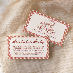 Baby Q BBQ Baby Shower Boeken Voor Baby Informatiekaartje