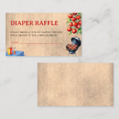 Baby-Q BBQ Couples Baby Shower Diaper Raffle Informatiekaartje (Voorkant / Achterkant)