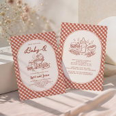 Baby Q BBQ kookfeest Couges Baby Shower Kaart