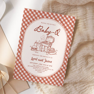 Baby Q BBQ kookfeest Couges Baby Shower Kaart