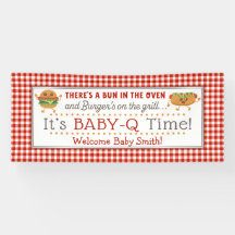 Baby-Q BBQ thema gender onthullen banner