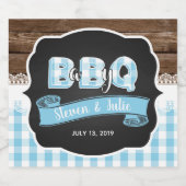 Baby Q bierflesetiket - Baby Blue Bier Etiket (Enkel label)