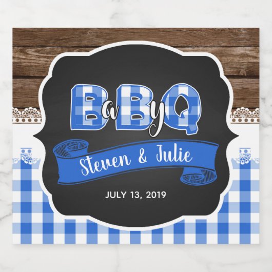 Baby Q Bierflesetiket - Blauw Bier Etiket (Enkel label)