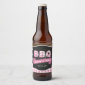 Baby Q bierflesetiket - Lt. Pink Bier Etiket (Voorkant)