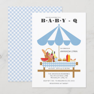 Baby Q Boys Baby shower Kaart