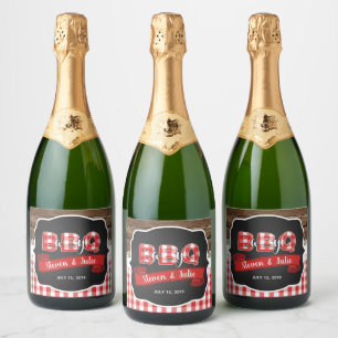 Baby Q Champagne Label - Rood Sparkling Wijnetiket
